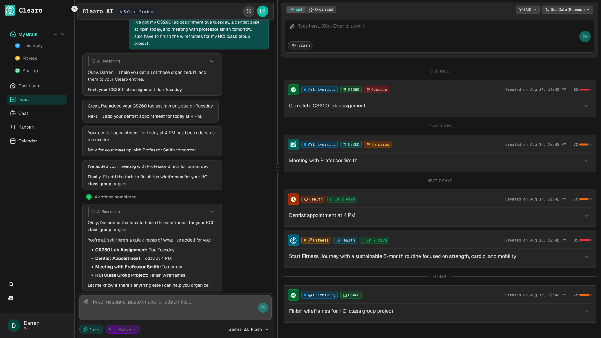 Clearo application screenshot