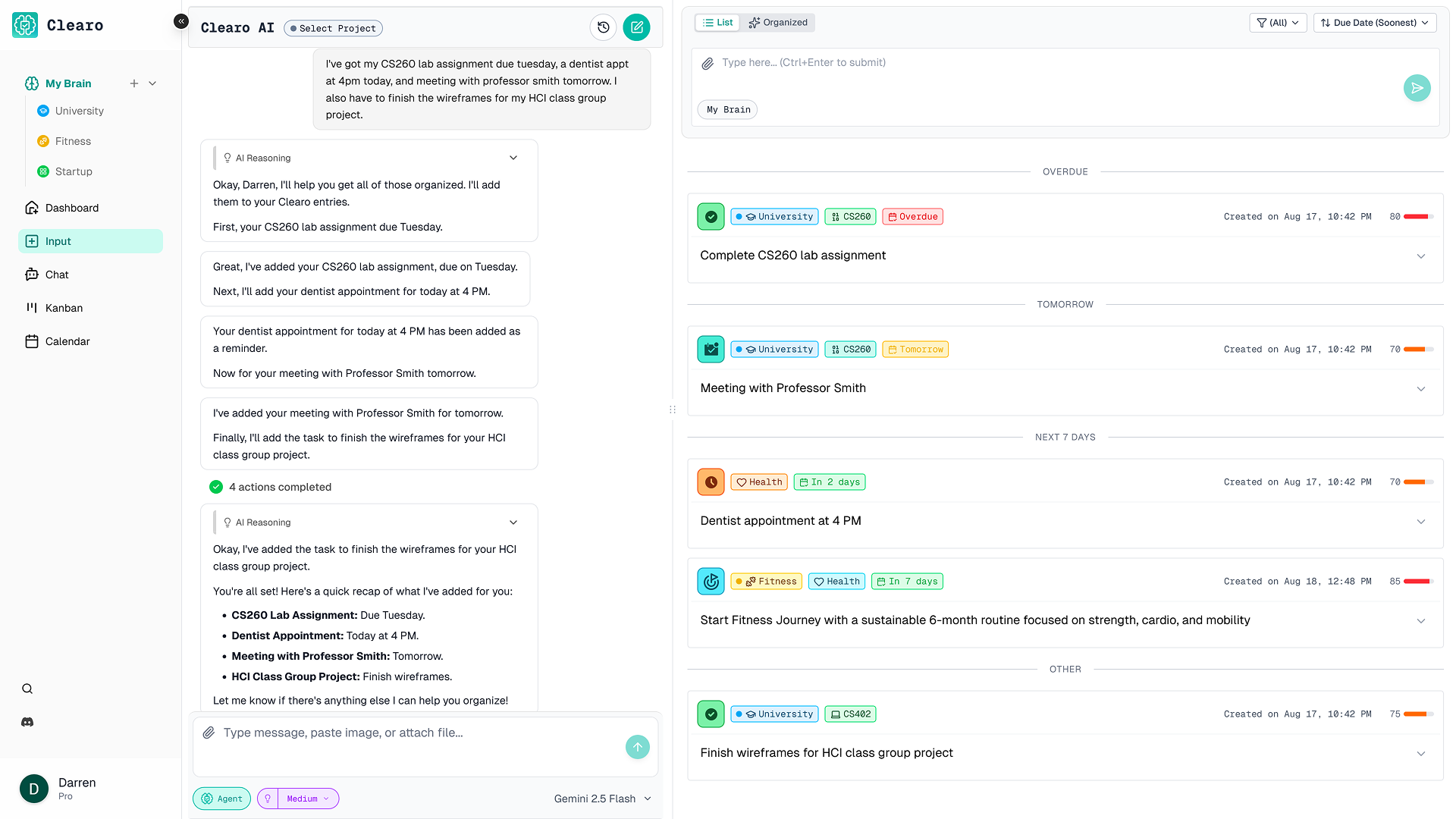 Clearo application screenshot